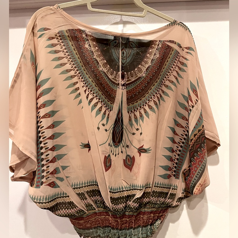 Bat Wing Sheer Blouse